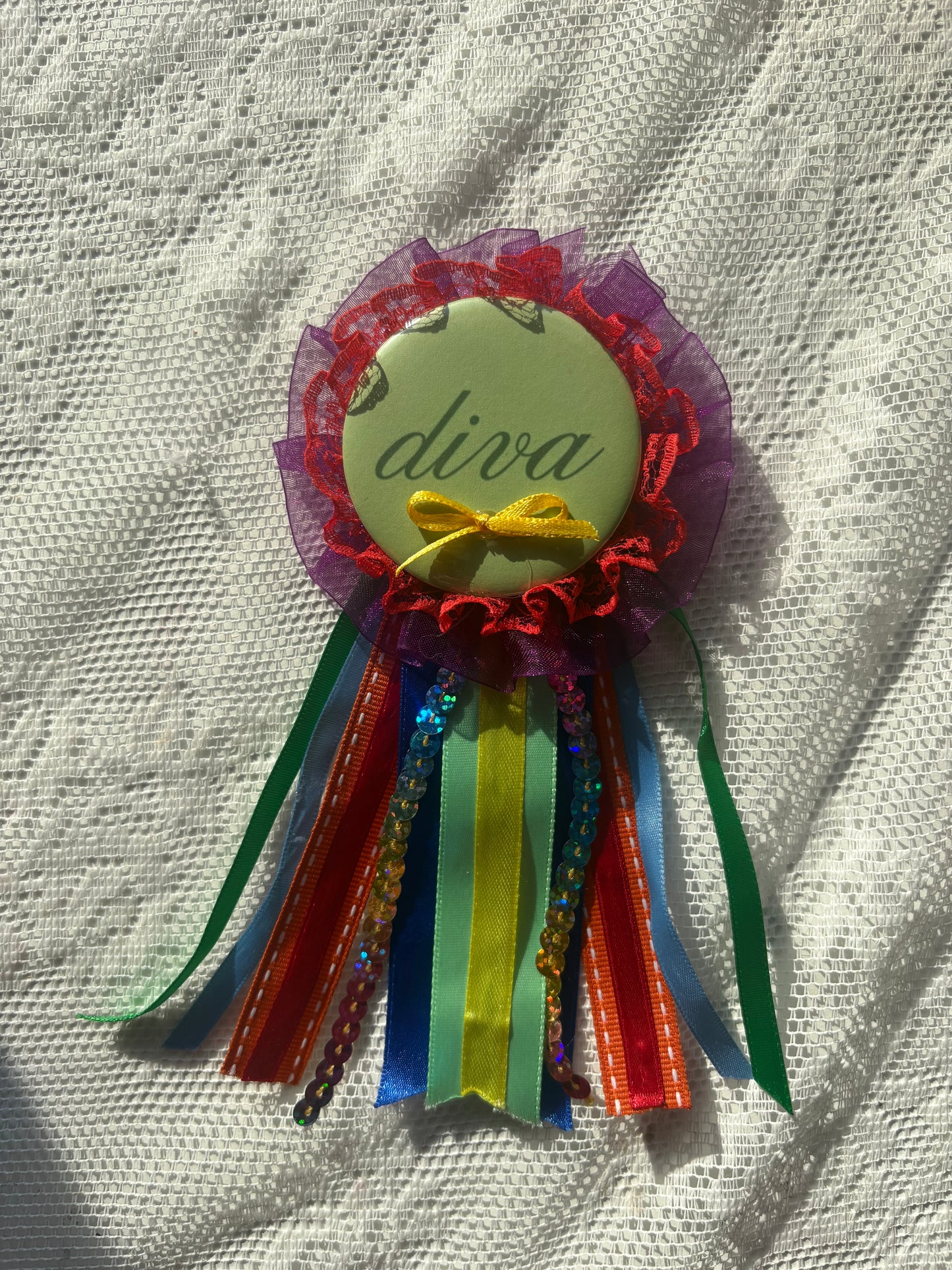 Rainbow Road Diva Rosette