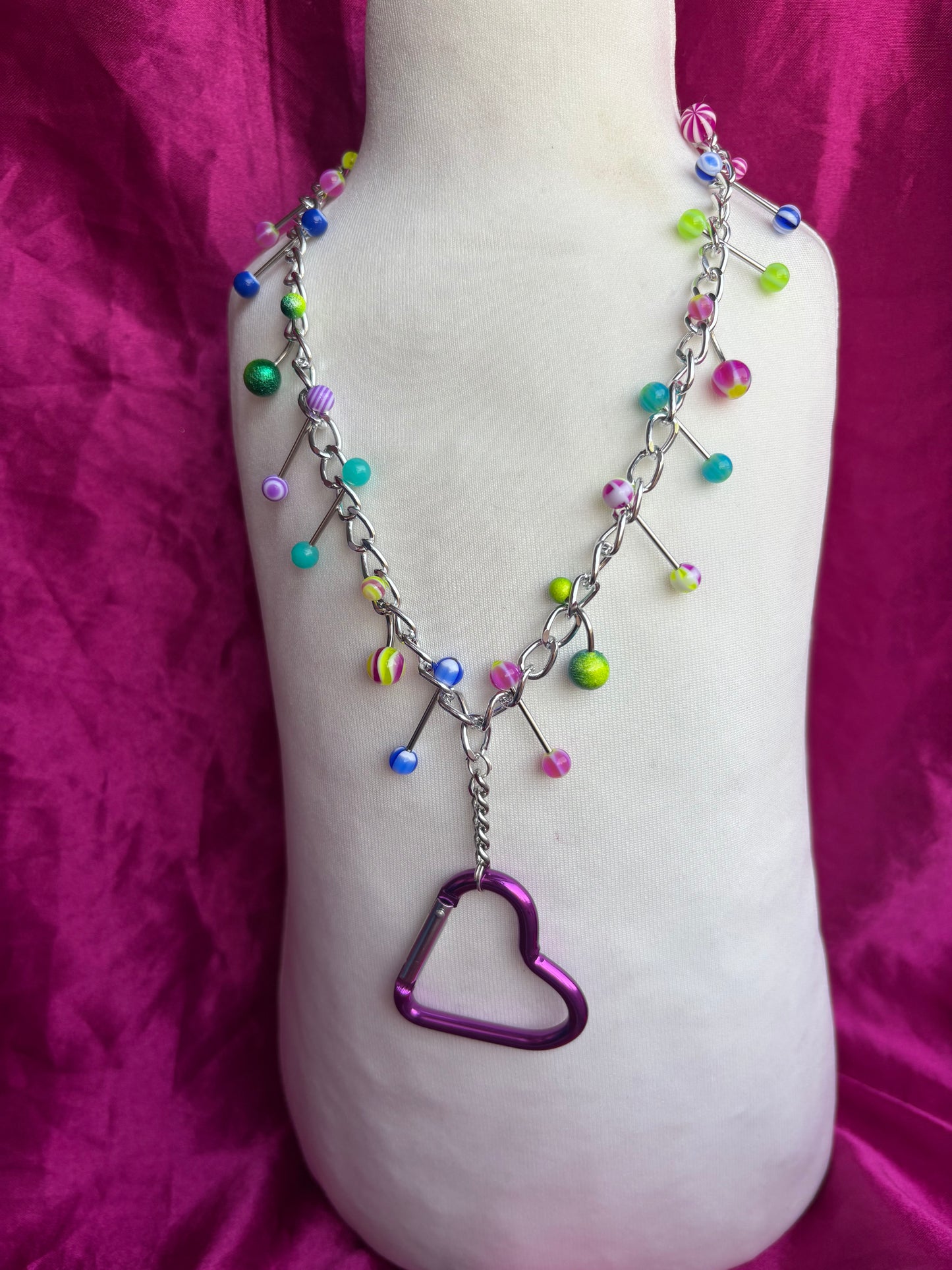 Love Fool Carabiner Piercing Necklace