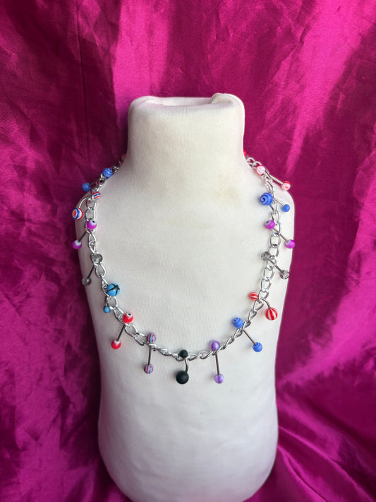 Joy and Rage Piercing Necklace