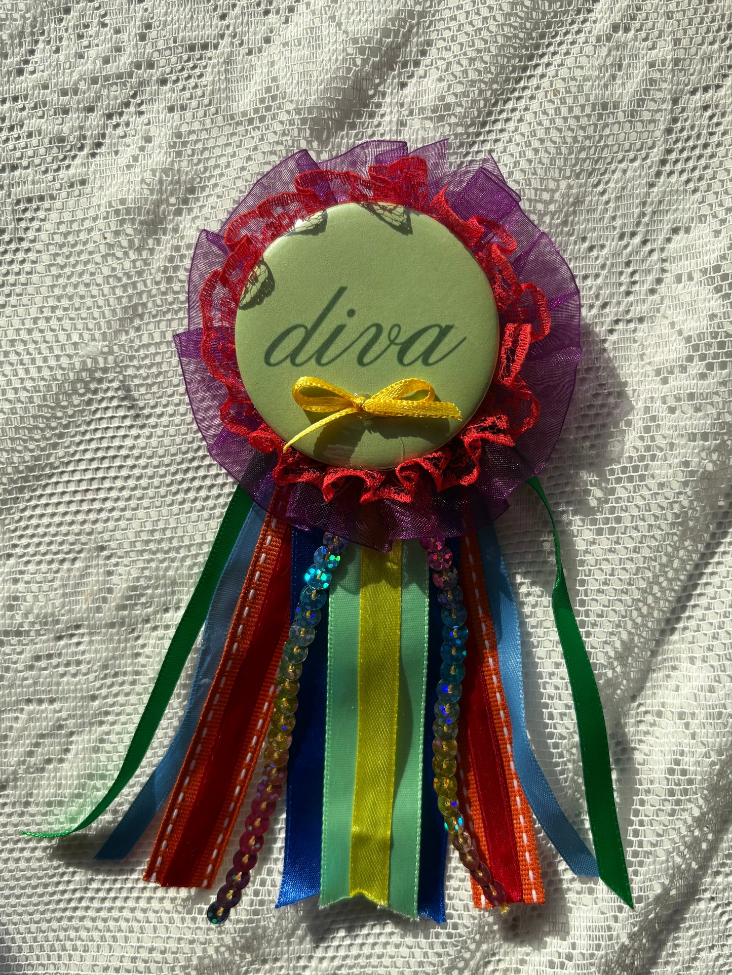Rainbow Road Diva Rosette