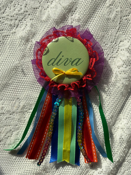 Rainbow Road Diva Rosette