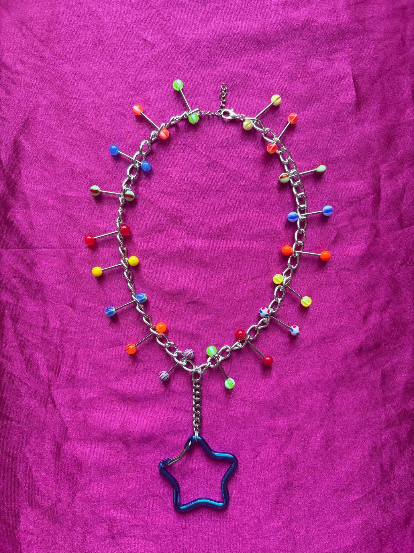 Dizzy Star Carabiner Piercing Necklace
