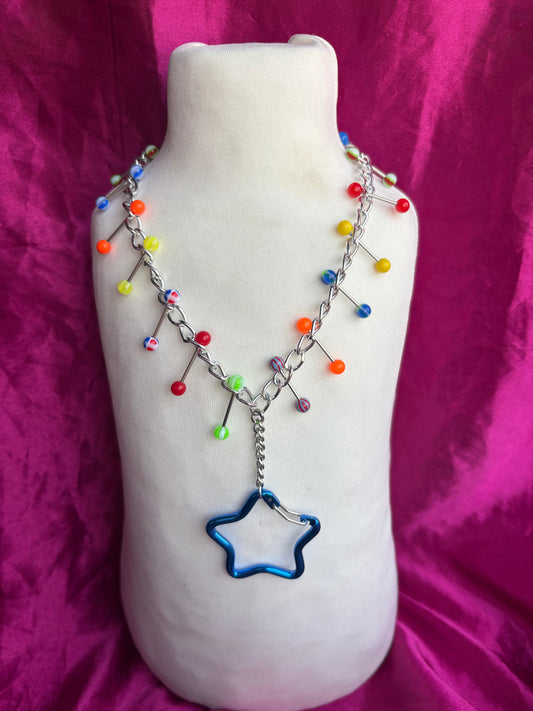 Dizzy Star Carabiner Piercing Necklace