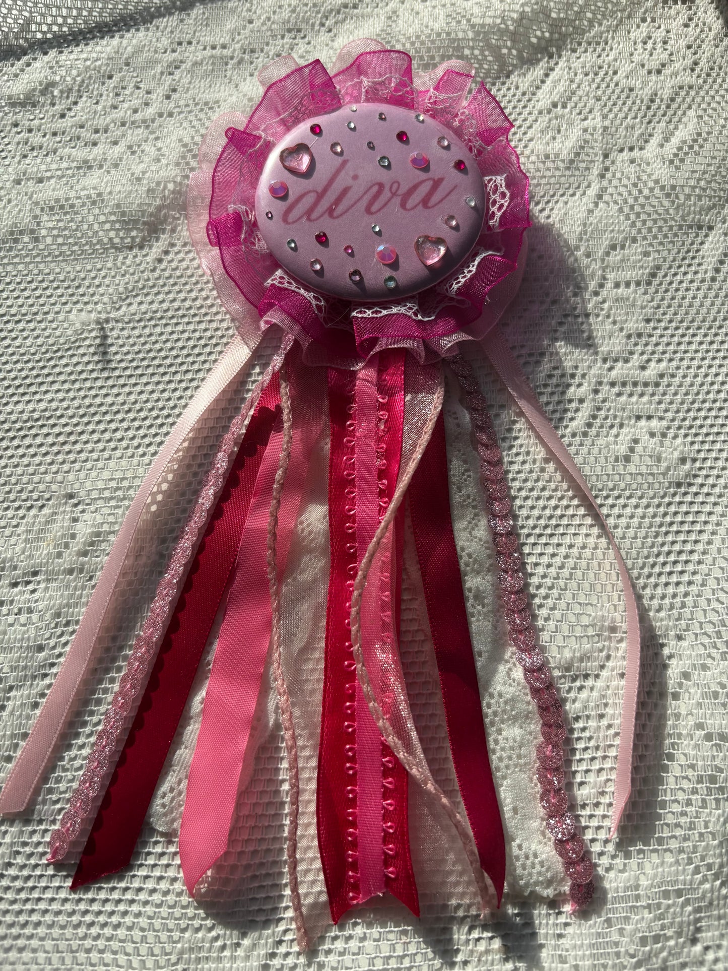 Bedazzled Diva Rosette
