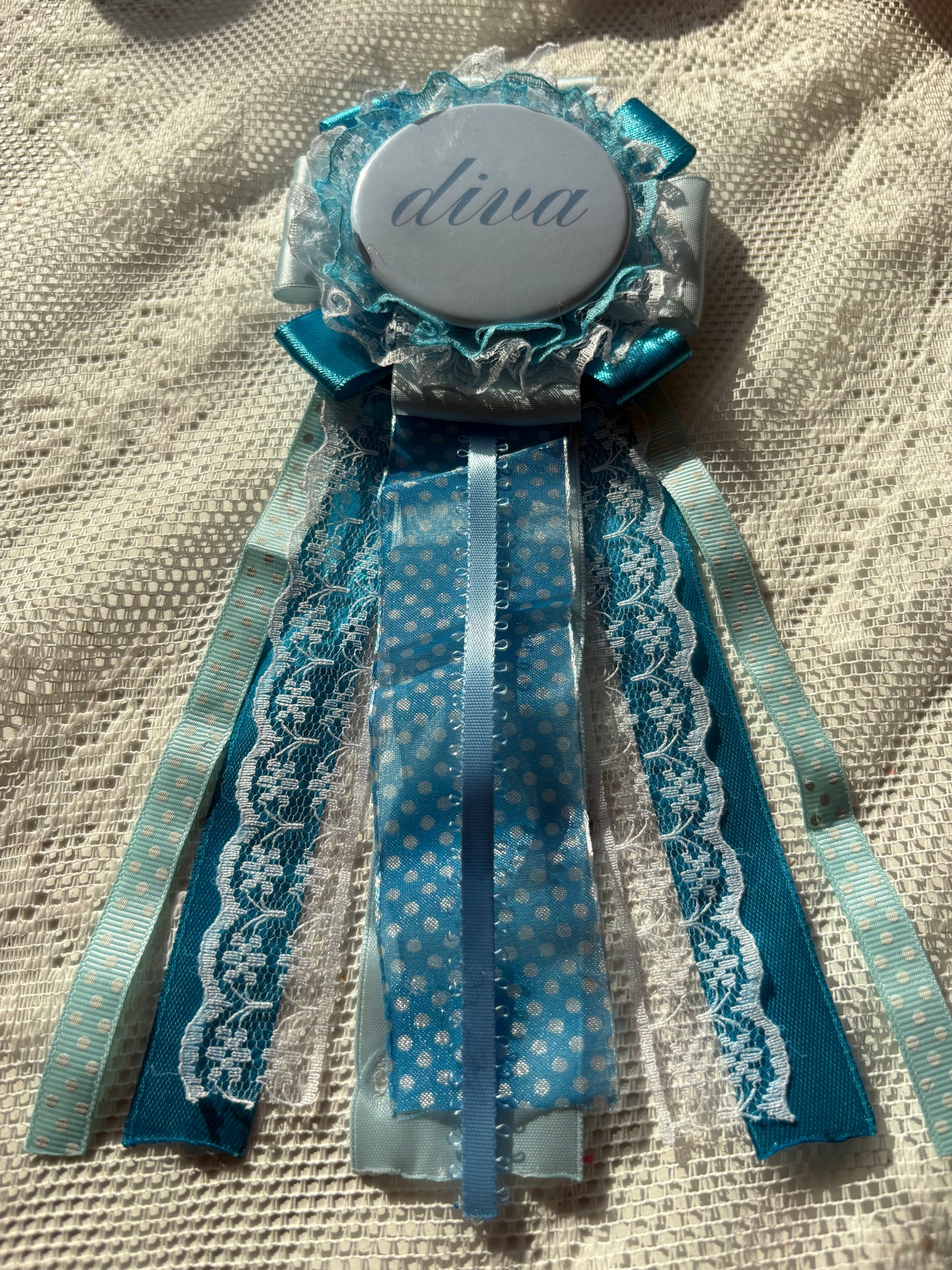 Baby Blue Diva Rosette