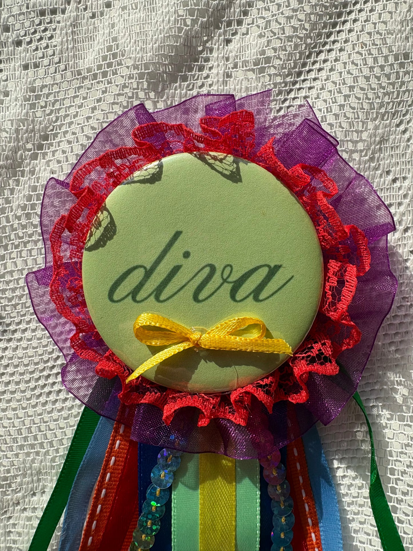 Rainbow Road Diva Rosette