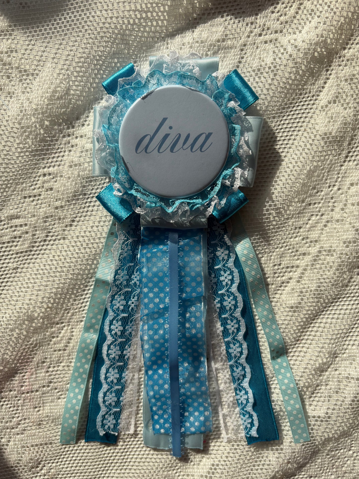 Baby Blue Diva Rosette