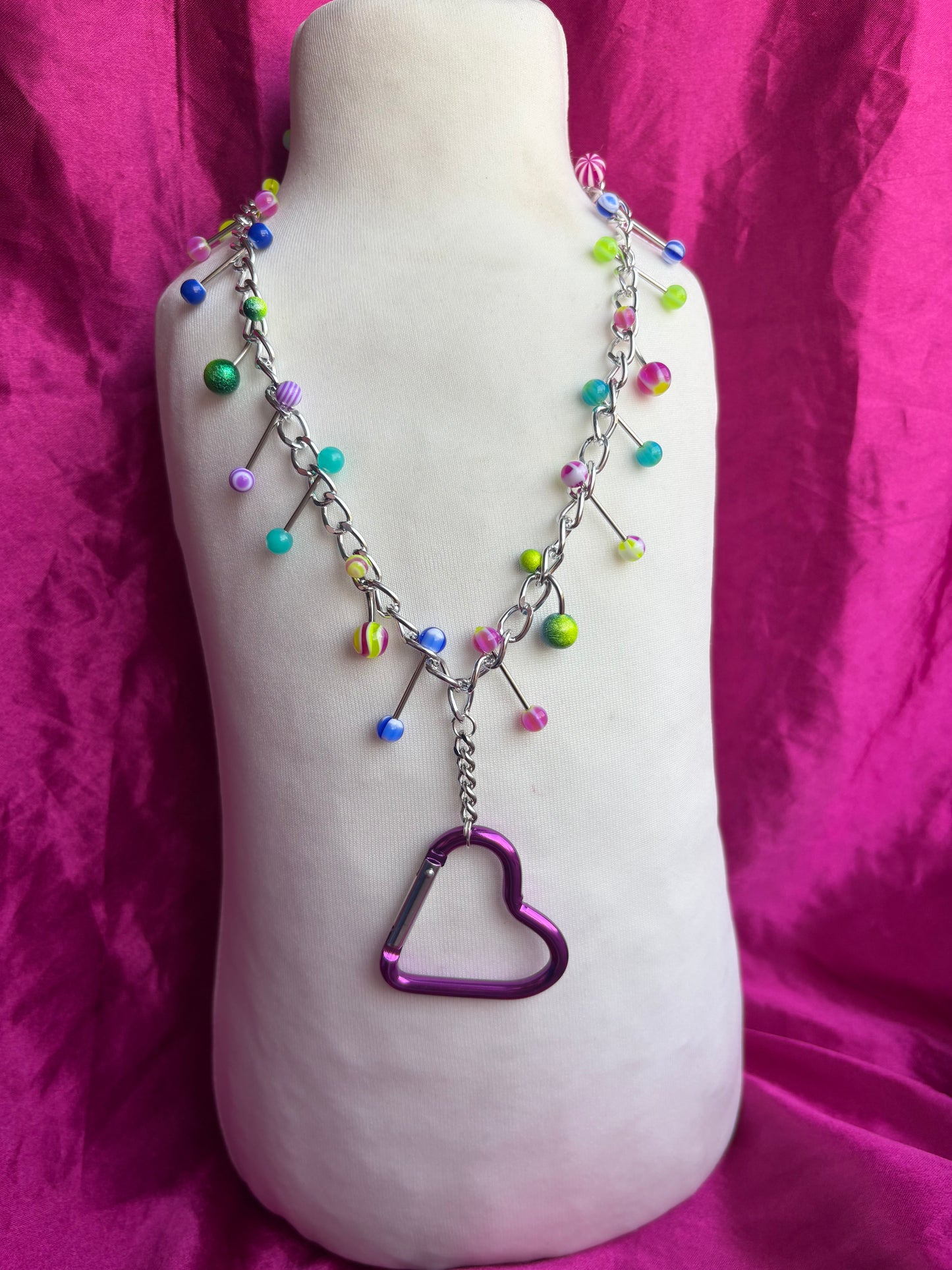 Love Fool Carabiner Piercing Necklace