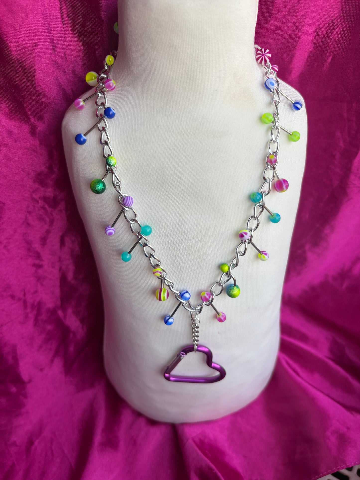 Love Fool Carabiner Piercing Necklace