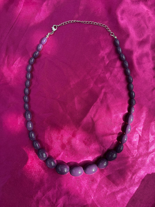 Lily's Purple Plastic Necklace
