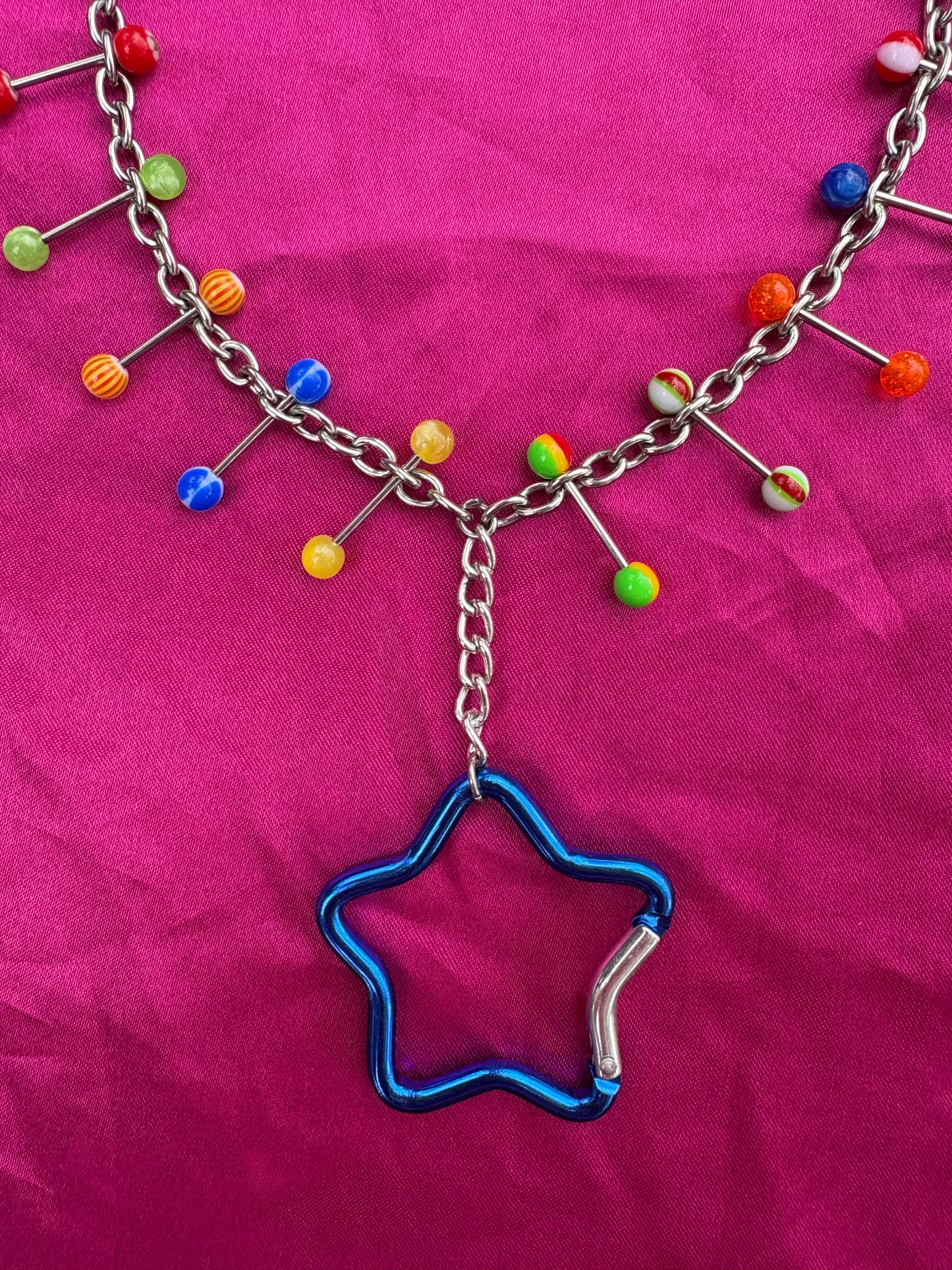 Terrible Influence Piercing Carabiner Necklace