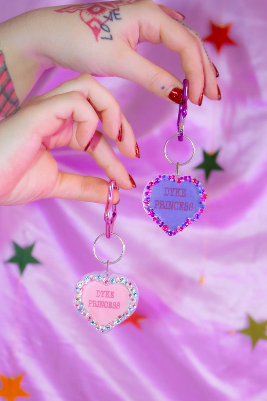 Bedazzled Dyke Princess Keyring
