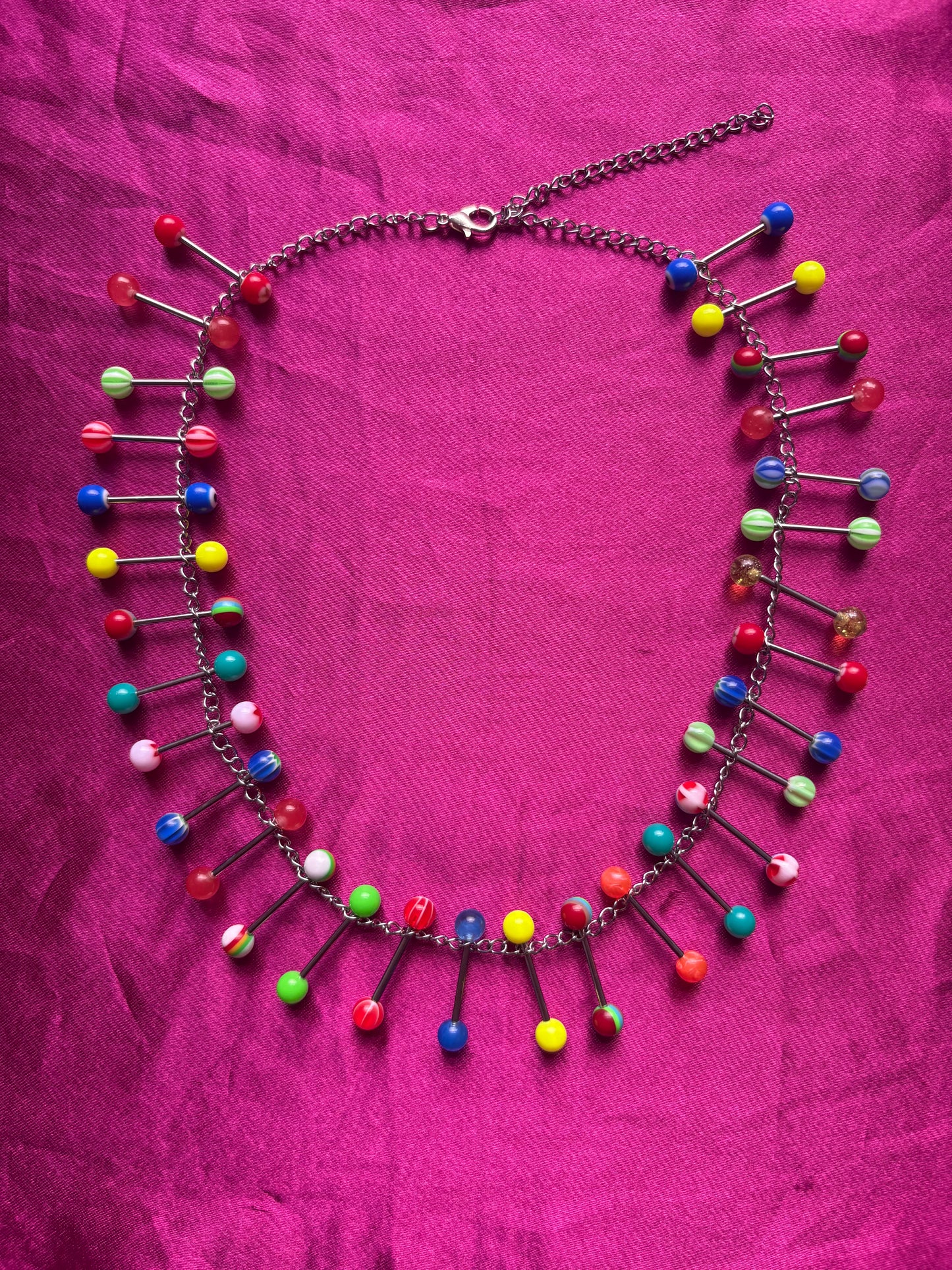 Action Cat Piercing Necklace