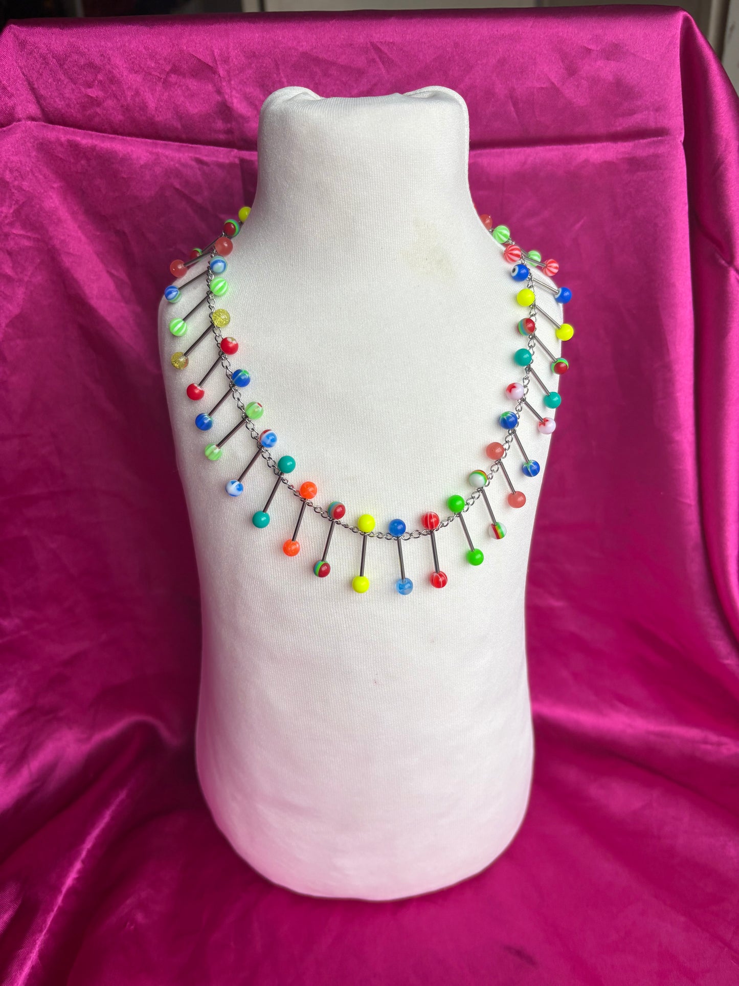 Action Cat Piercing Necklace