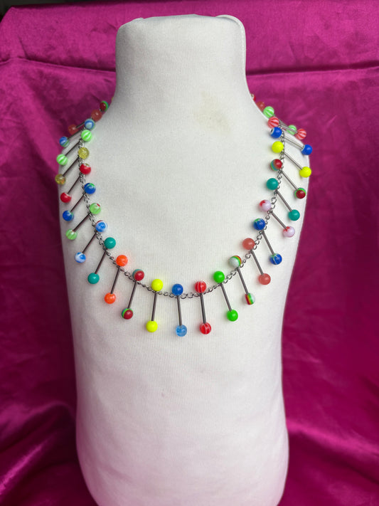 Action Cat Piercing Necklace