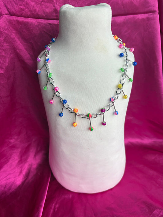 Rainbow Road Piercing Necklace