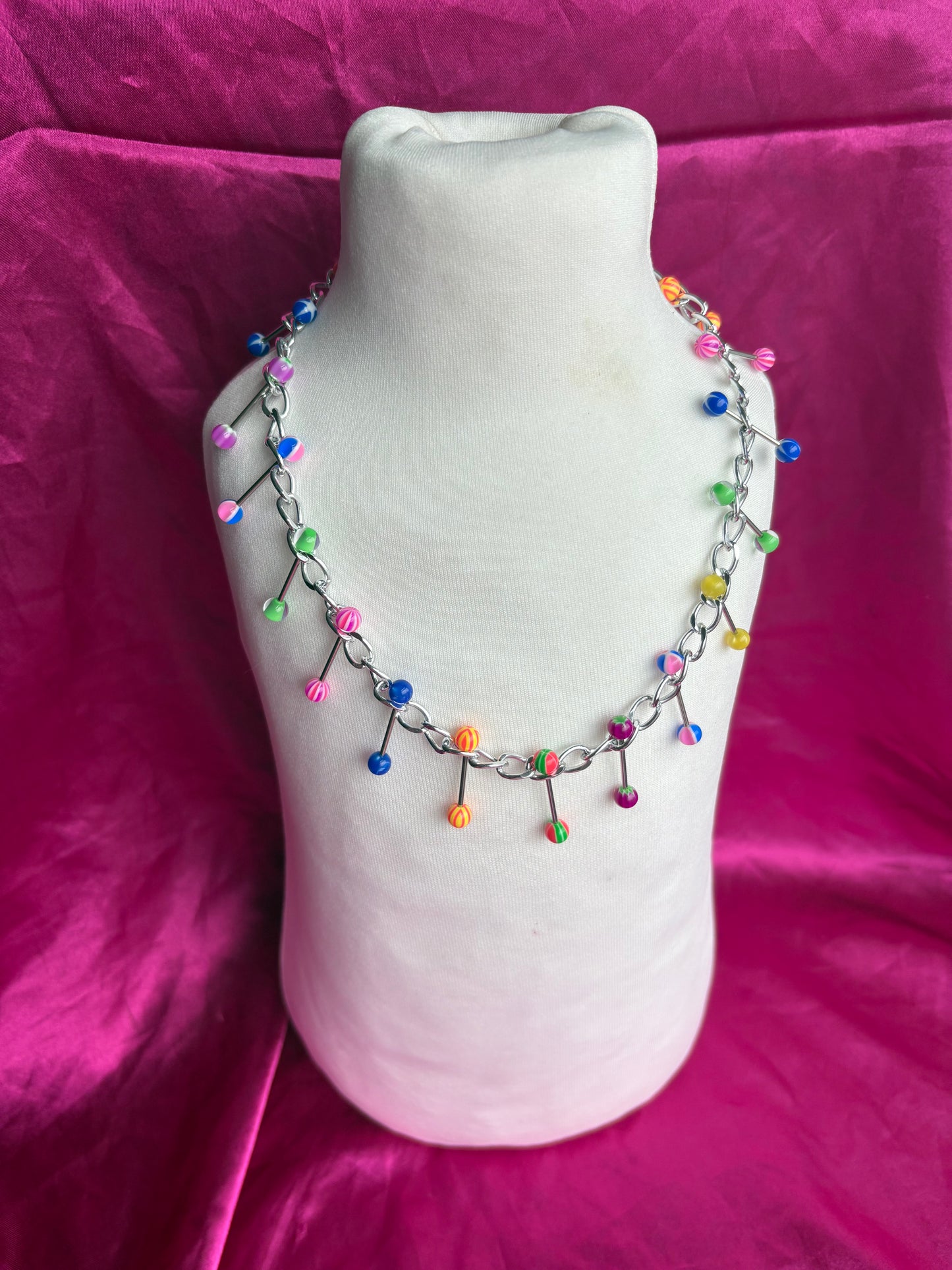 Rainbow Road Piercing Necklace