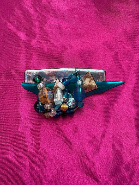 Unique Beaded Brooch