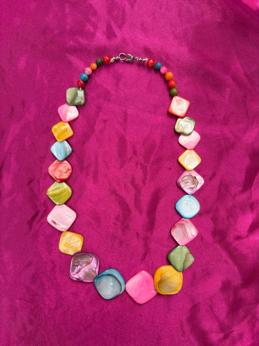 Rainbow Tile Necklace
