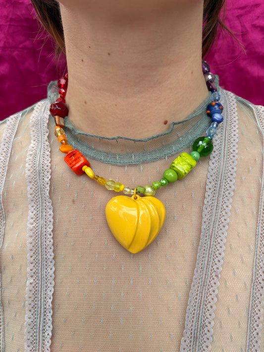 Rainbow Heart Necklace