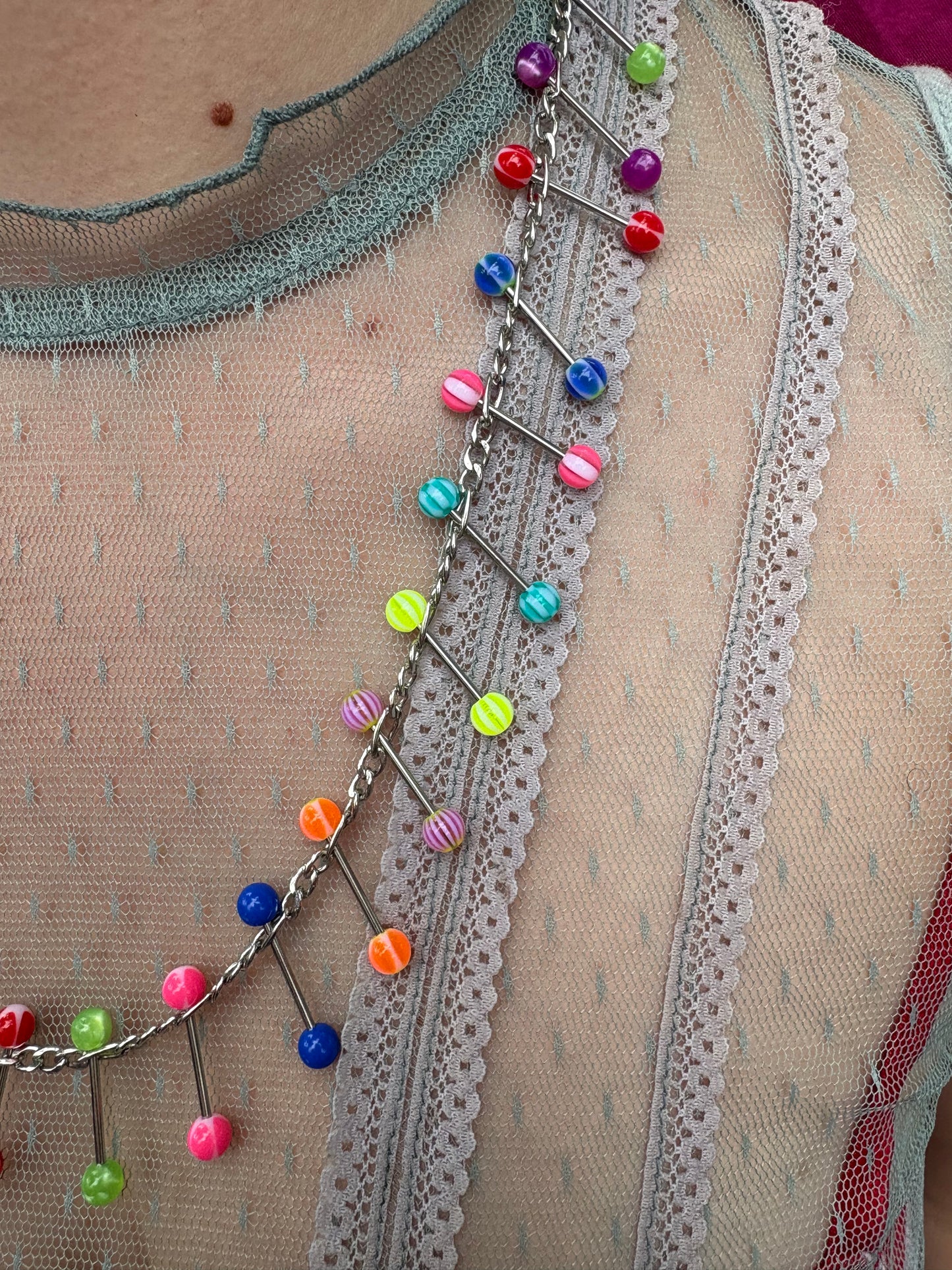 Bubblegum Piercing Necklace