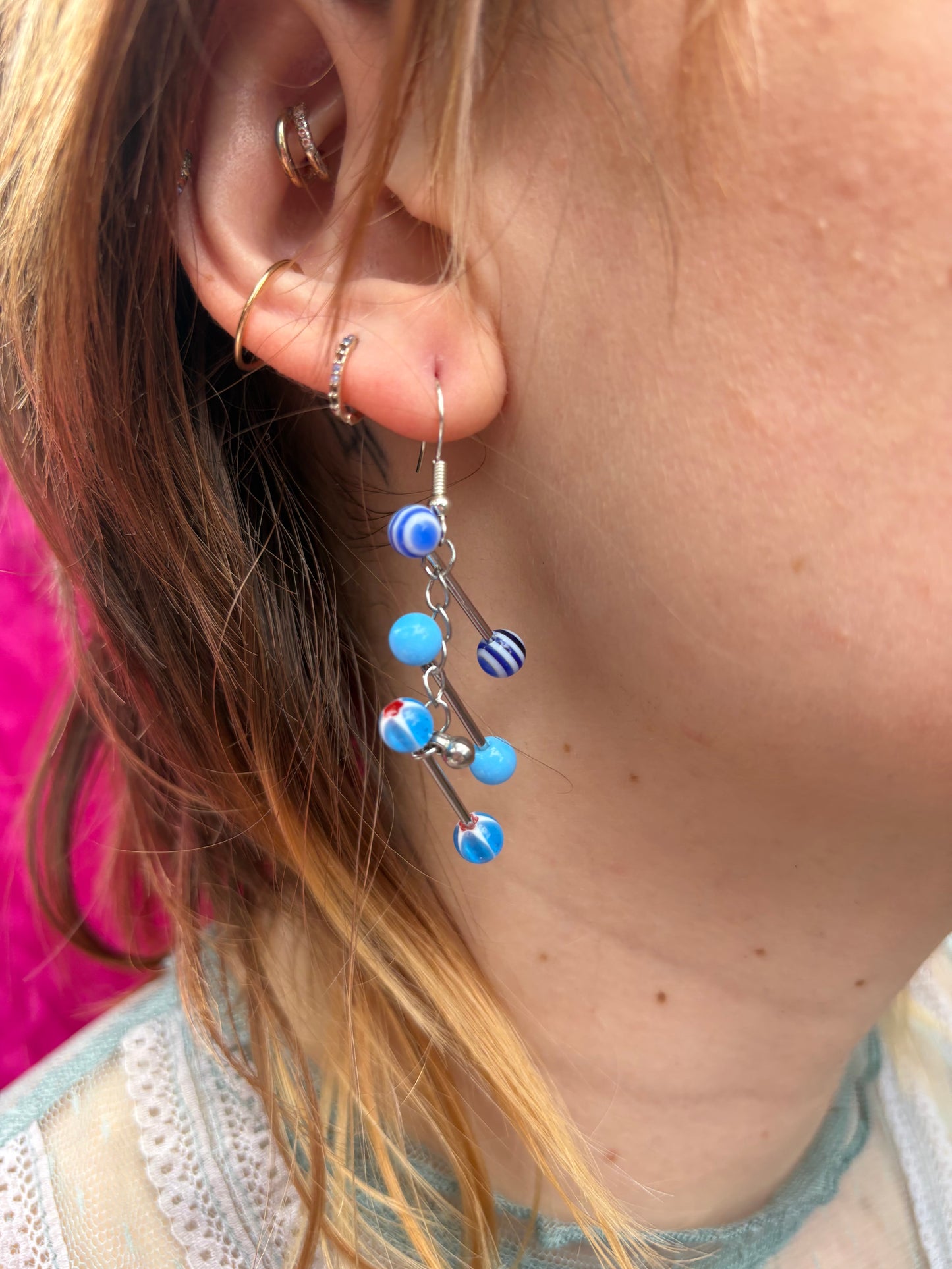 Lapis Piercing Earring