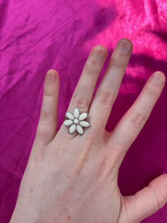White Flower Ring