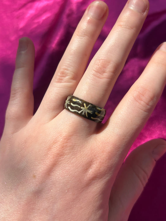 Painted Pattern Ring