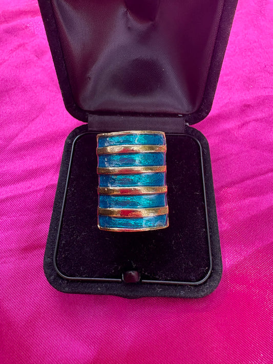 Blue Striped Ring
